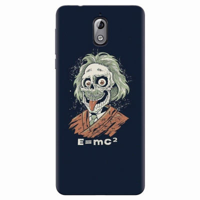 Husa silicon pentru Nokia 3.1, Albert Einstein Caricature foto