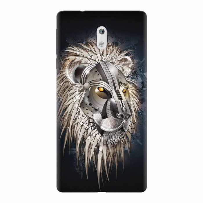 Husa silicon pentru Nokia 3, Abstract Lion 001