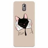 Husa silicon pentru Nokia 3.1, Th Black Cat In Hands