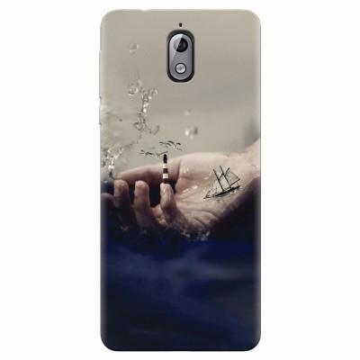 Husa silicon pentru Nokia 3.1, 3D Hand Ocean Render foto