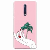 Husa silicon pentru Nokia 8, Palm Tree