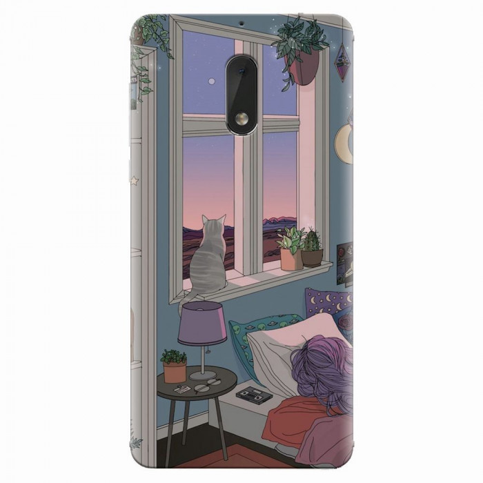 Husa silicon pentru Nokia 6, Girl Room