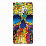 Husa silicon pentru Nokia 3, Abstract Multicolored Skull