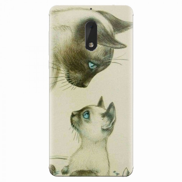 Husa silicon pentru Nokia 6, Little Cat