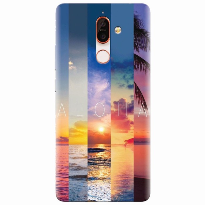 Husa silicon pentru Nokia 7 Plus, Aloha Summer Stripes