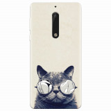 Husa silicon pentru Nokia 5, Cool Cat Glasses