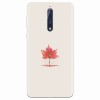 Husa silicon pentru Nokia 8, Autumn Tree Leaf Shape Illustration