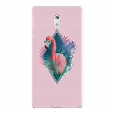Husa silicon pentru Nokia 3, Flamingo With Sunglass foto