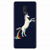 Husa silicon pentru Nokia 6, Unicorn Shitting Rainbows