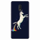 Husa silicon pentru Nokia 6, Unicorn Shitting Rainbows