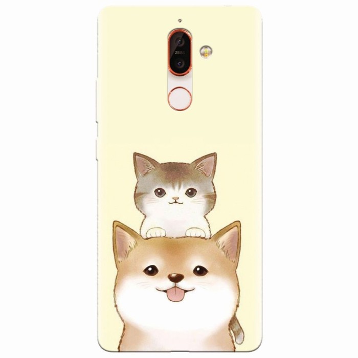 Husa silicon pentru Nokia 7 Plus, Two Cat