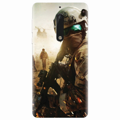 Husa silicon pentru Nokia 5, Battlefield foto