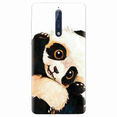 Husa silicon pentru Nokia 8, Baby Panda 002 foto