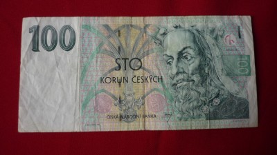 BANCNOTA 100 KORUN 1997 foto