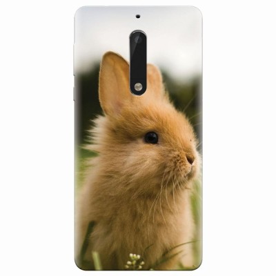 Husa silicon pentru Nokia 5, Cute Rabbit In Grass foto