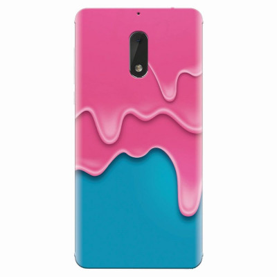 Husa silicon pentru Nokia 6, Pink Liquid Dripping foto