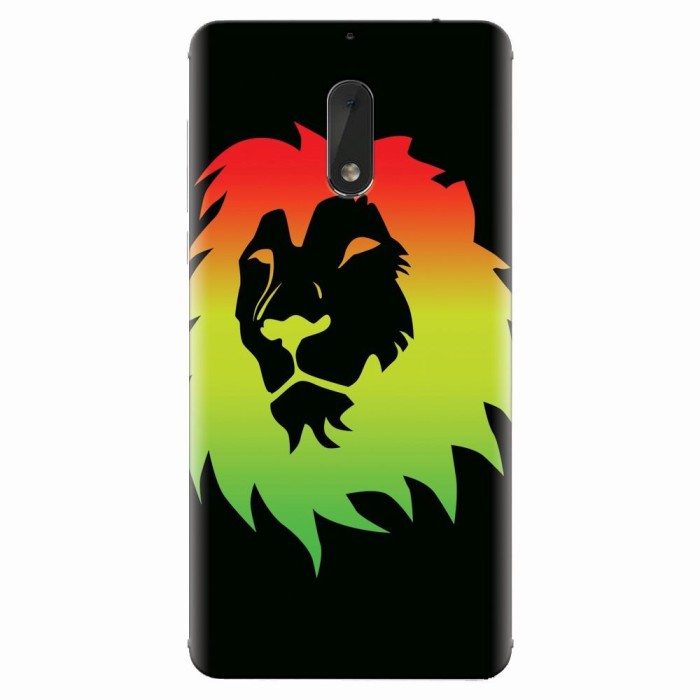 Husa silicon pentru Nokia 6, Rasta Color Lion