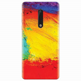 Husa silicon pentru Nokia 5, Colorful Dry Paint Strokes Texture
