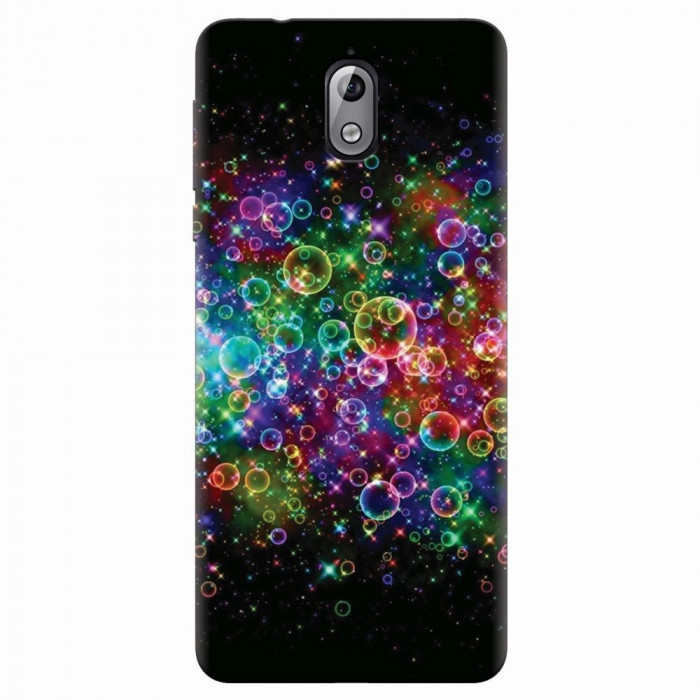 Husa silicon pentru Nokia 3.1, Rainbow Colored Soap Bubbles