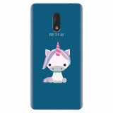 Husa silicon pentru Nokia 6, Horn To Be Wild Cute Unicorn