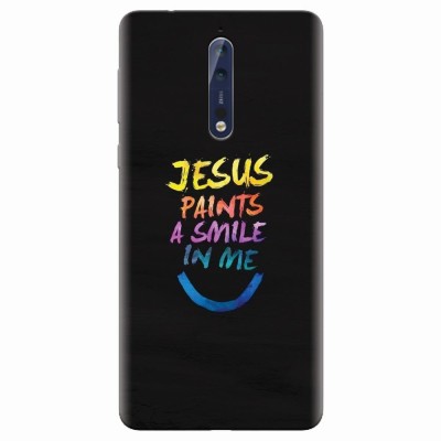 Husa silicon pentru Nokia 8, Jesus Paints A Smile In Me foto