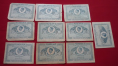 LOT 10 BANCNOTE 100 LEI 1945 foto