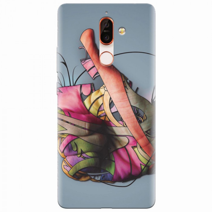 Husa silicon pentru Nokia 7 Plus, Beautiful Hand Art