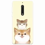 Husa silicon pentru Nokia 5, Two Cat