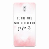 Husa silicon pentru Nokia 3, Quotes Pink