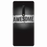 Husa silicon pentru Nokia 5, Awesome Label Dark