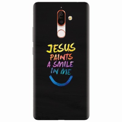 Husa silicon pentru Nokia 7 Plus, Jesus Paints A Smile In Me foto
