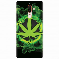 Husa silicon pentru Nokia 7 Plus, GreenFlames