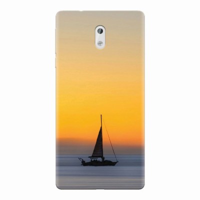 Husa silicon pentru Nokia 3, Wind Sail Boat Ocean Sunset foto