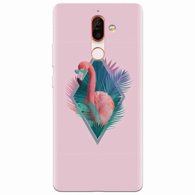 Husa silicon pentru Nokia 7 Plus, Flamingo With Sunglass foto