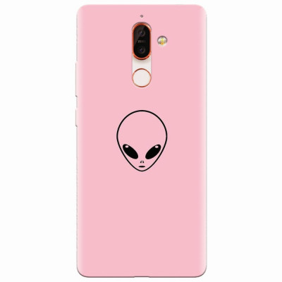 Husa silicon pentru Nokia 7 Plus, Pink Alien foto