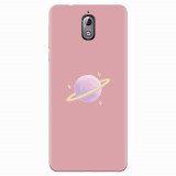 Husa silicon pentru Nokia 3.1, Saturn On Pink