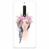 Husa silicon pentru Nokia 5, Unicorn Girl