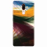 Husa silicon pentru Nokia 7 Plus, Colorful Peacock Feathers