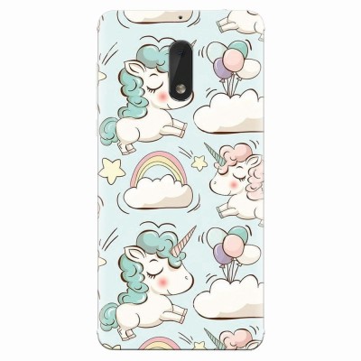 Husa silicon pentru Nokia 6, Unicorns And Clouds foto