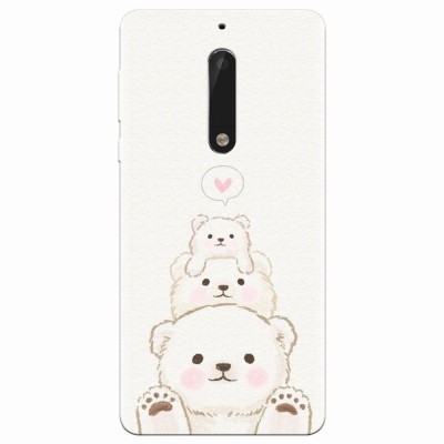 Husa silicon pentru Nokia 5, Family Bear foto
