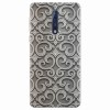 Husa silicon pentru Nokia 8, Baroque Silver Pattern