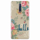 Husa silicon pentru Nokia 8, Cute Flower Phone