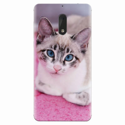 Husa silicon pentru Nokia 6, Siamese Kitty foto