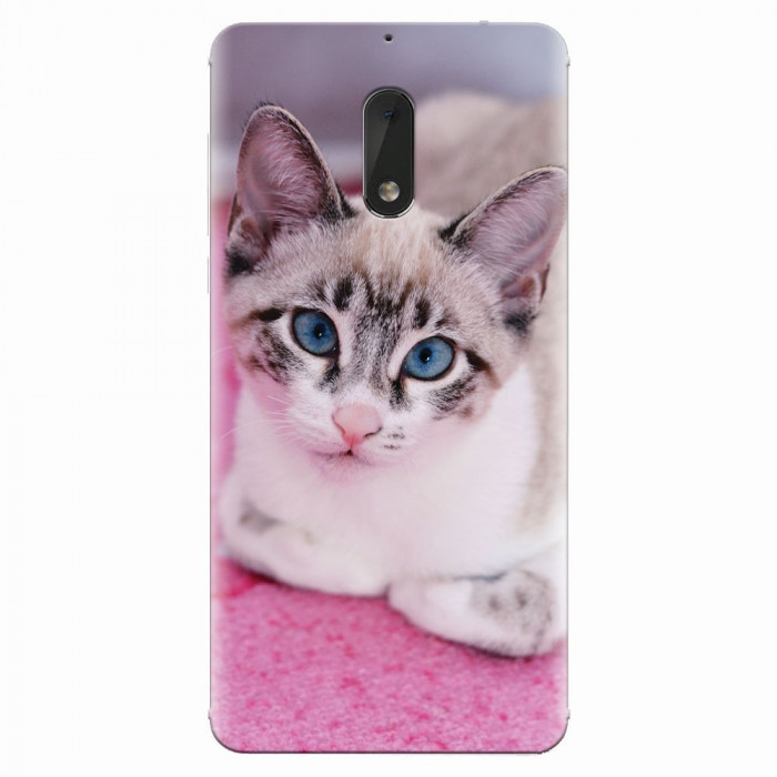 Husa silicon pentru Nokia 6, Siamese Kitty