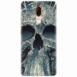 Husa silicon pentru Nokia 7 Plus, Abstract Skull Artwork Illustration