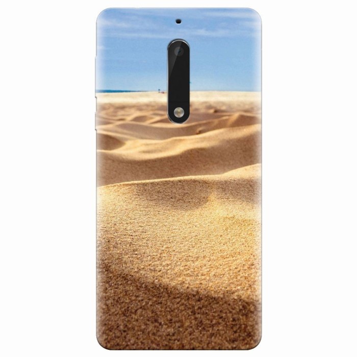 Husa silicon pentru Nokia 5, Beach Sand Closeup Holiday