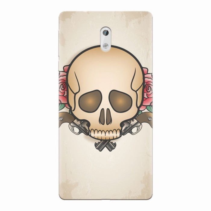 Husa silicon pentru Nokia 3, Skulls And Roses