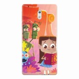 Husa silicon pentru Nokia 3, Children Kids Robots Illustration Colorful K