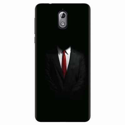 Husa silicon pentru Nokia 3.1, Mystery Man In Suit foto