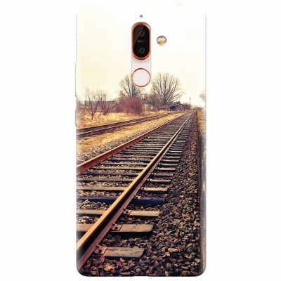 Husa silicon pentru Nokia 7 Plus, Railroad foto